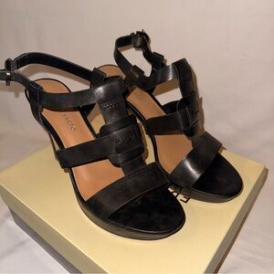 Franco Sarto Black Strappy Sandals